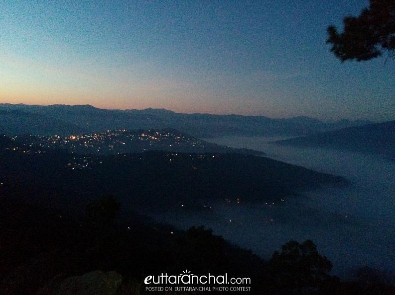 Almora city in the laps of clouds