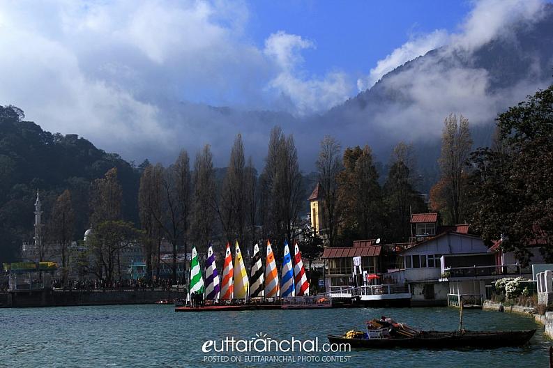 Beauty of nainital with clouds