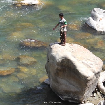 Fishing at Karanprayag