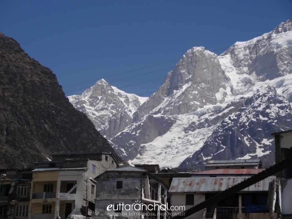 kedar mountain behind kedarnath temple - Uttarakhand Photos